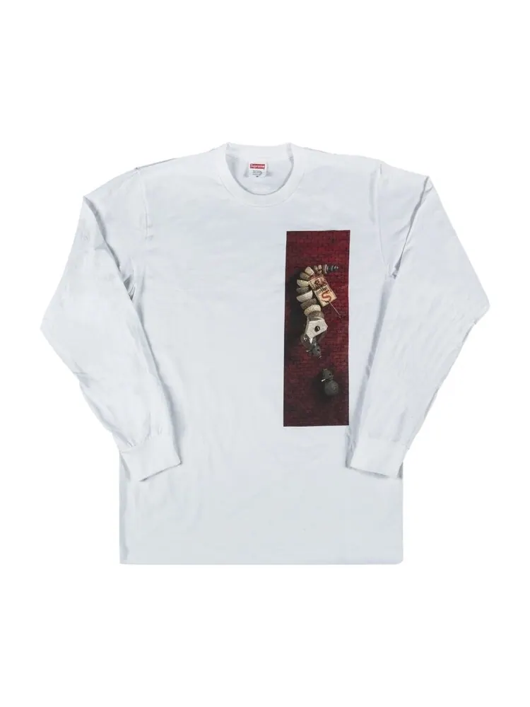 Футболка Supreme Mike Hill Snaketrap Long-Sleeve T-Shirt 'White' — изображение 1 из 3, белый