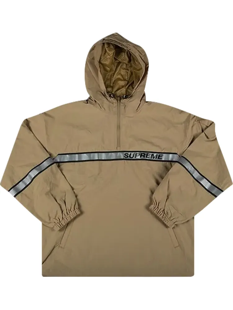 Пуловер Supreme Reflective Taping Hooded Pullover 'Tan' — изображение 1 из 1, загар