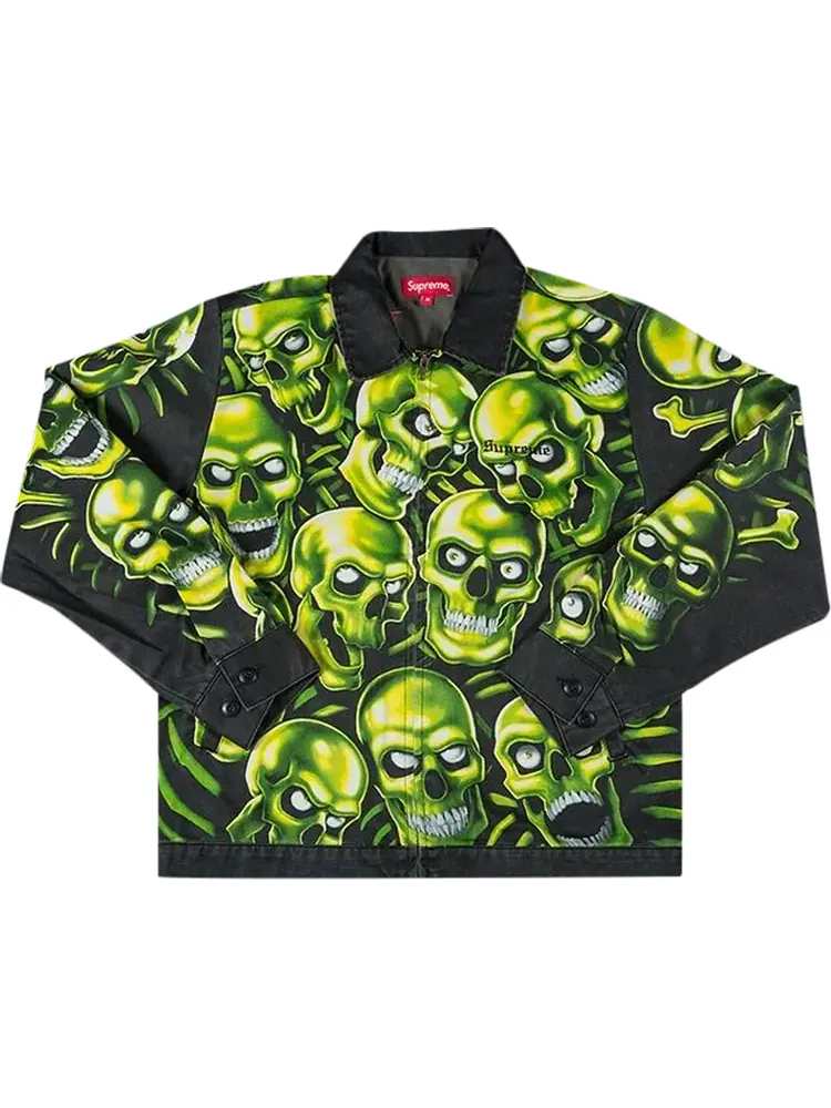 Куртка Supreme Skull Pile Work Jacket 'Green' — изображение 1 из 1, зеленый