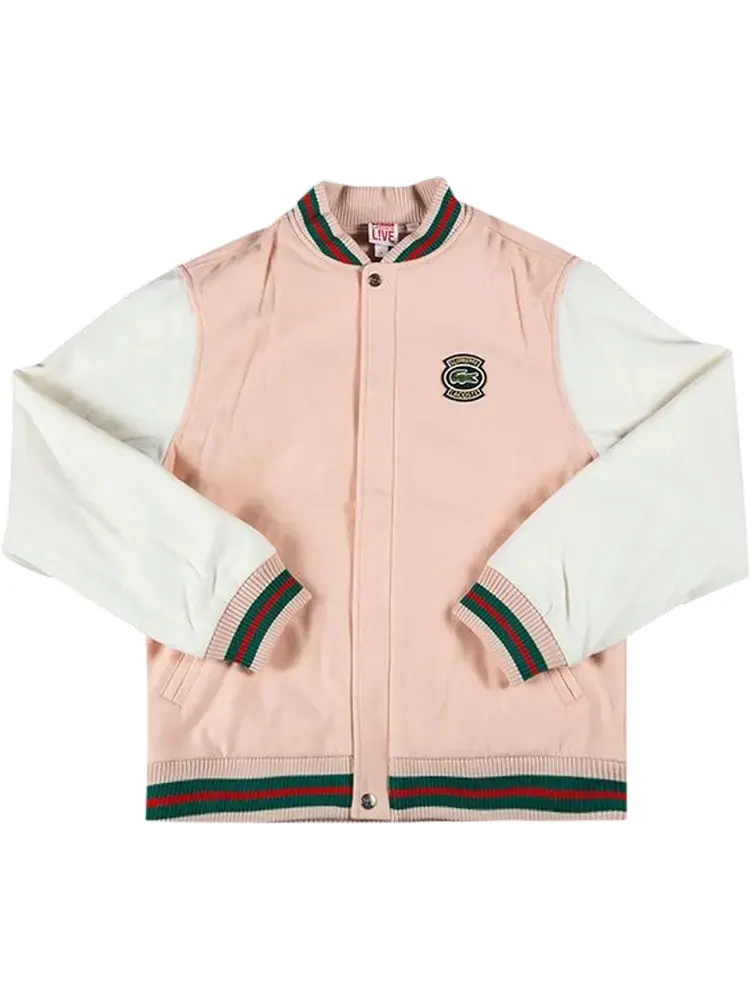 Куртка Supreme x Lacoste Wool Varsity Jacket 'Peach' — изображение 1 из 1, оранжевый