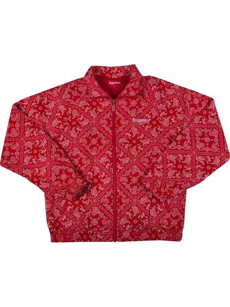 Куртка Supreme Bandana Track Jacket 'Red' — изображение 1 из 1, красный