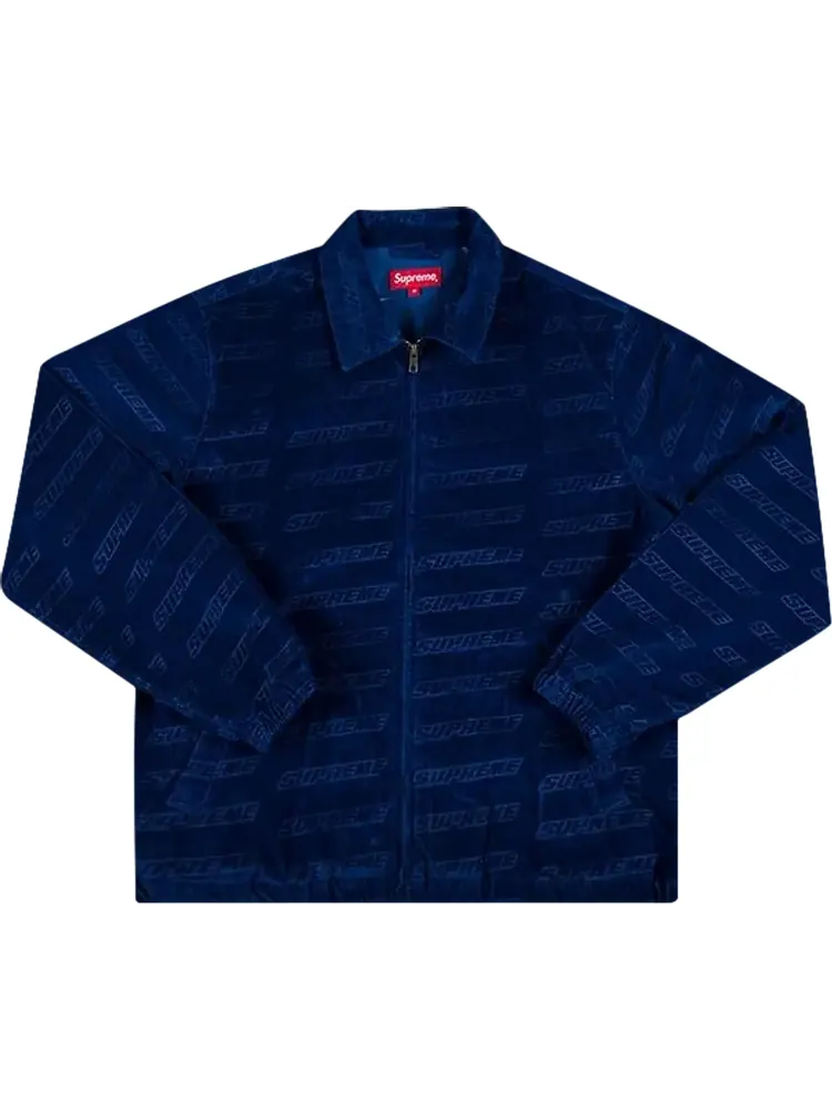 Куртка Supreme Debossed Logo Corduroy Jacket 'Royal Blue' — изображение 1 из 1, синий
