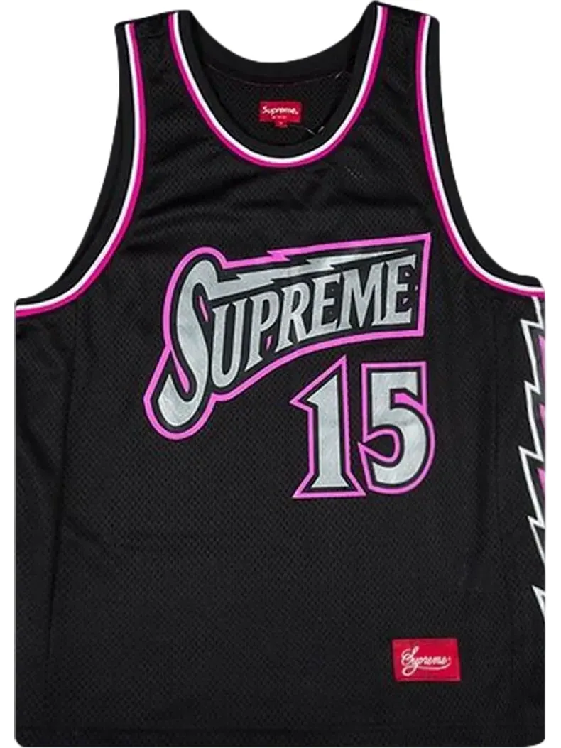 Футболка Supreme Bolt Basketball Jersey 'Black' — изображение 1 из 1, черный