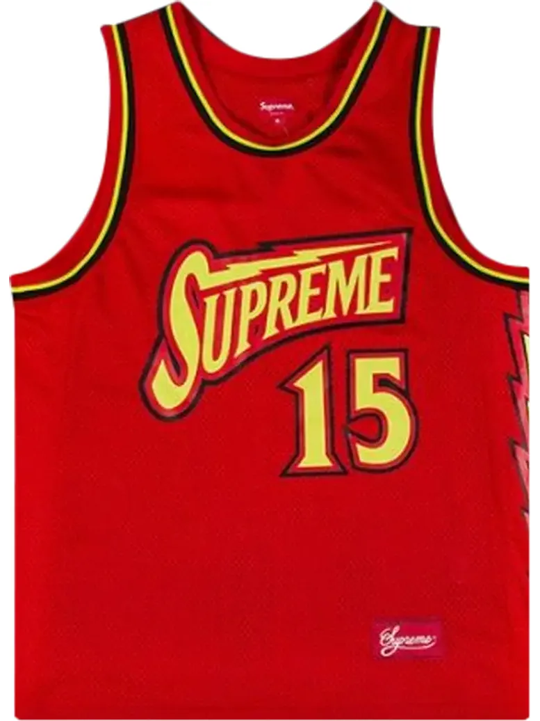 Футболка Supreme Bolt Basketball Jersey 'Red' — изображение 1 из 1, красный