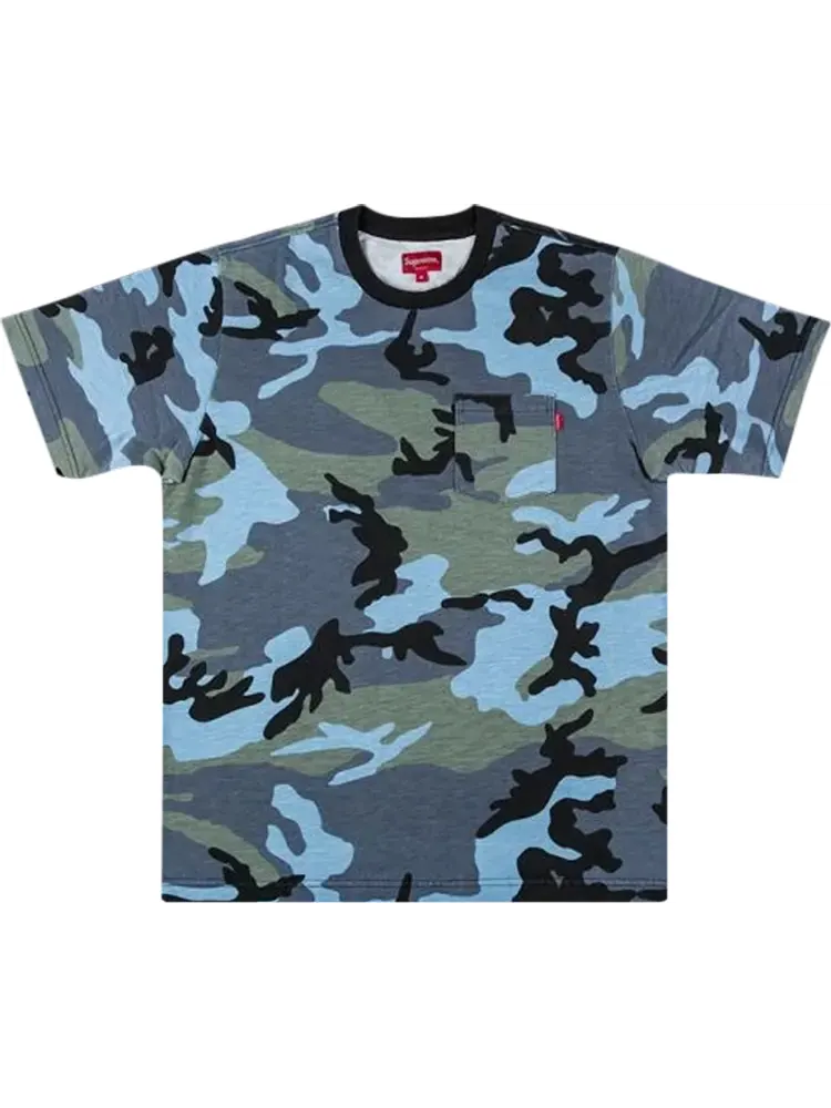 Футболка Supreme Short-Sleeve Pocket T-Shirt 'Camo' — изображение 1 из 1, мульти