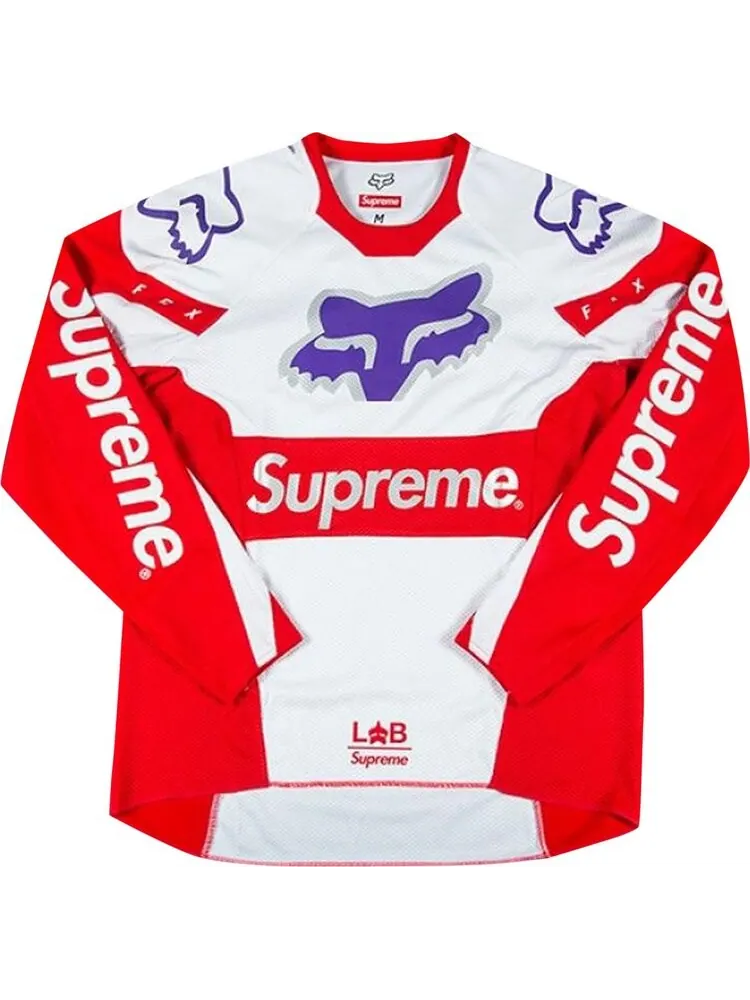 Топ Supreme x Fox Racing Moto Jersey Top 'Red' — изображение 1 из 1, красный