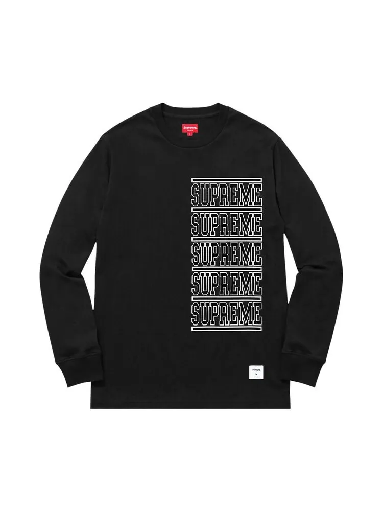 Топ Supreme Stacked Long-Sleeve Top Black — изображение 1 из 1, черный