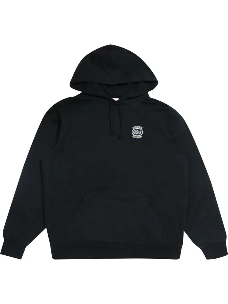 Толстовка Supreme x Lacoste Hooded Sweatshirt 'Black' — изображение 1 из 1, черный
