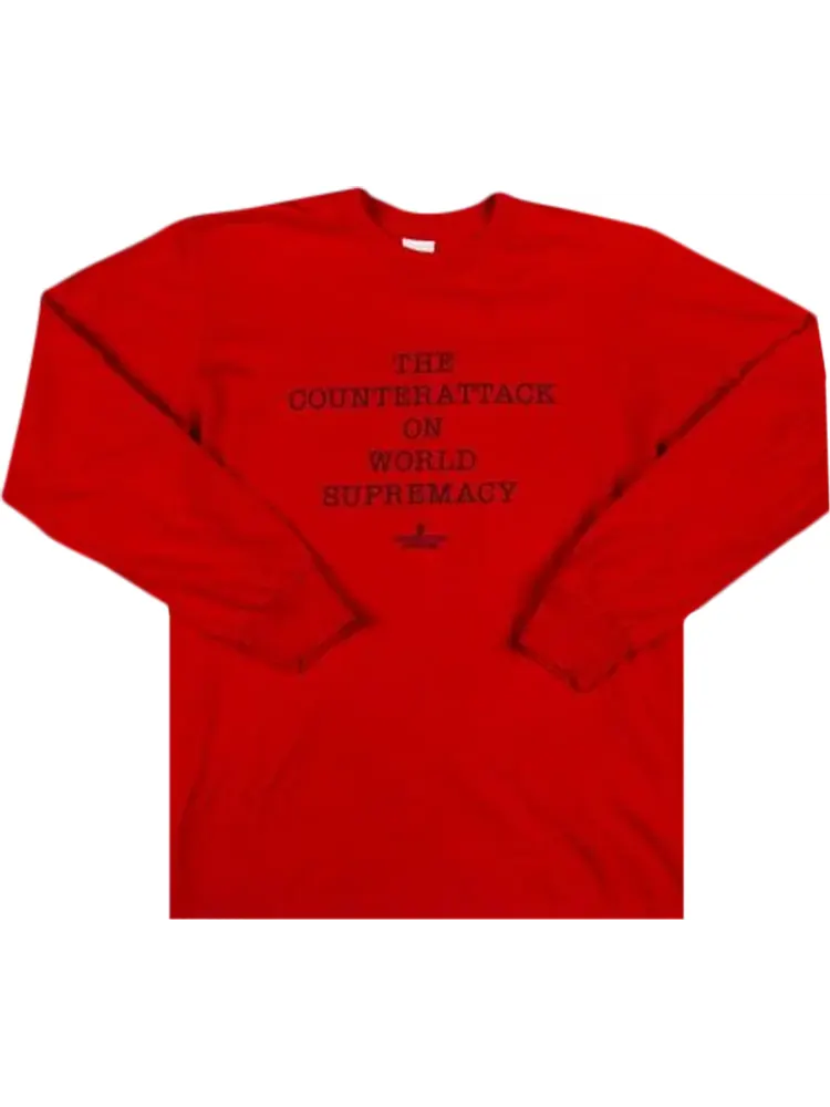 Футболка Supreme x Undercover x Public Enemy Counterattack Long-Sleeve T-Shirt 'Red' — изображение 1 из 1, красный