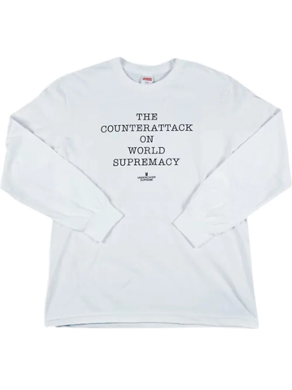 Футболка Supreme x Undercover x Public Enemy Counterattack Long-Sleeve T-Shirt 'White' — изображение 1 из 1, белый