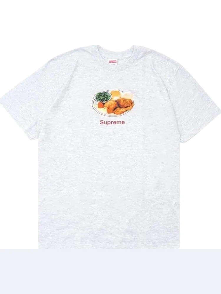 Футболка Supreme Chicken Dinner Tee 'Ash Grey' — изображение 1 из 1, серый
