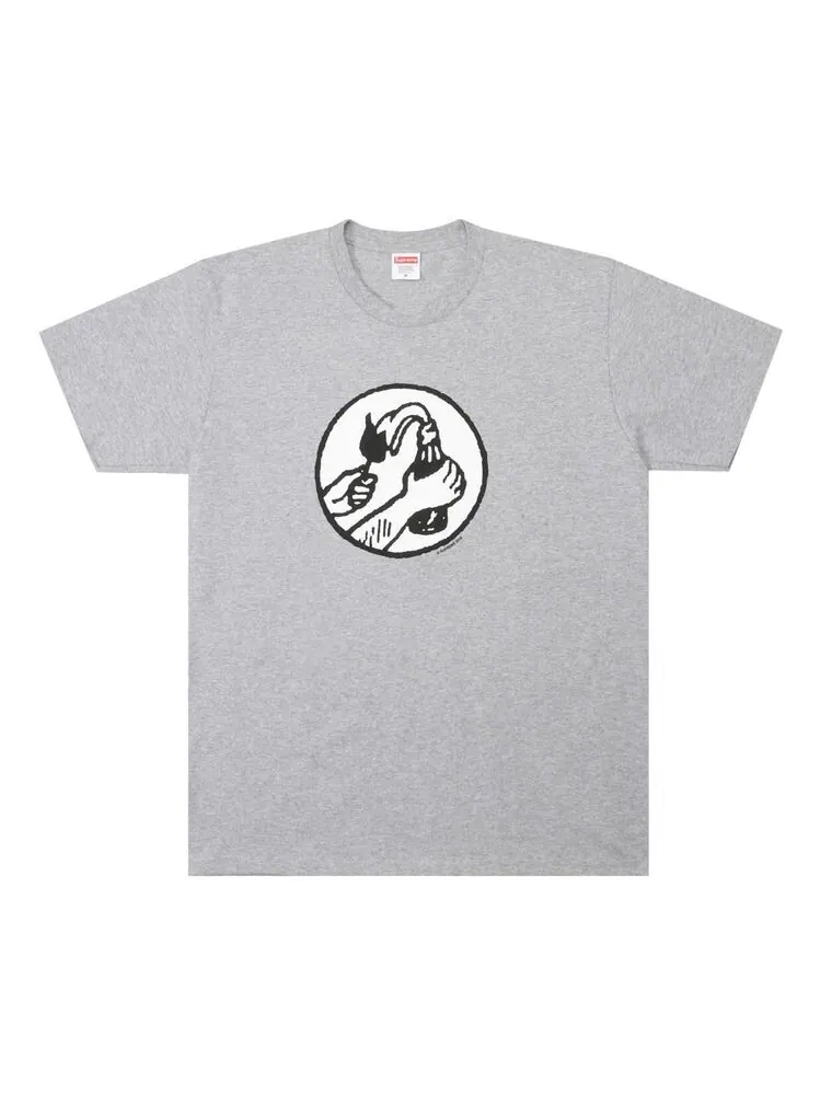 Футболка Supreme Molotov Tee Heather Grey — изображение 1 из 1, серый