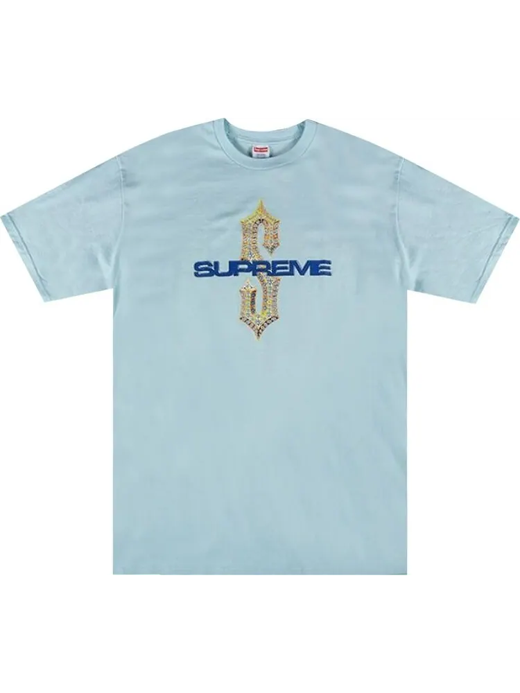 Футболка Supreme Diamonds Tee 'Pale Blue' — изображение 1 из 1, синий