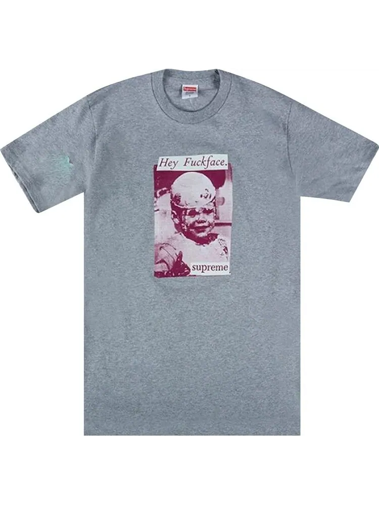 Футболка Supreme f*ck Face Tee 'Heather Grey' — изображение 1 из 1, серый