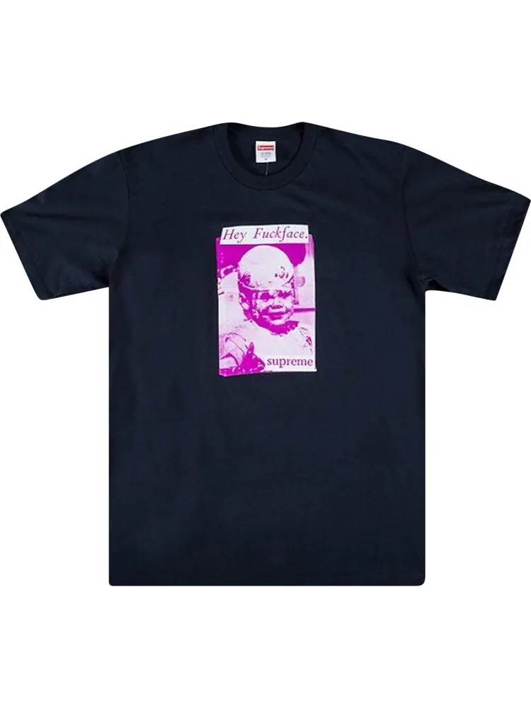 Футболка Supreme f*ck Face Tee 'Navy' — изображение 1 из 1, синий