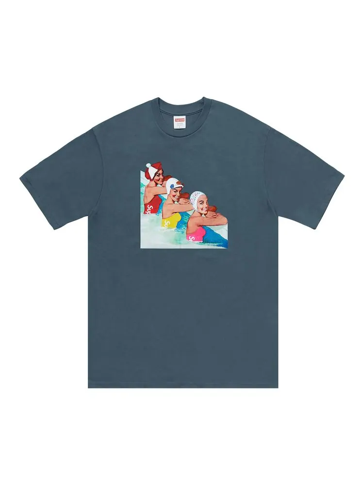 Футболка Supreme Swimmers Tee Dark Slate — изображение 1 из 1, серый