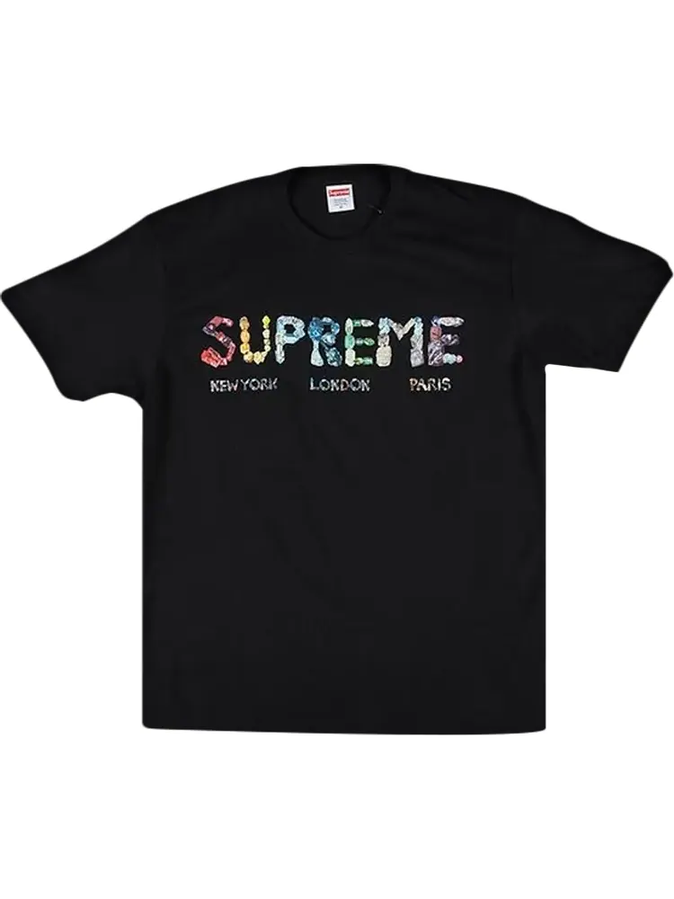 Футболка Supreme Crystals T-Shirt 'Black' — изображение 1 из 1, черный