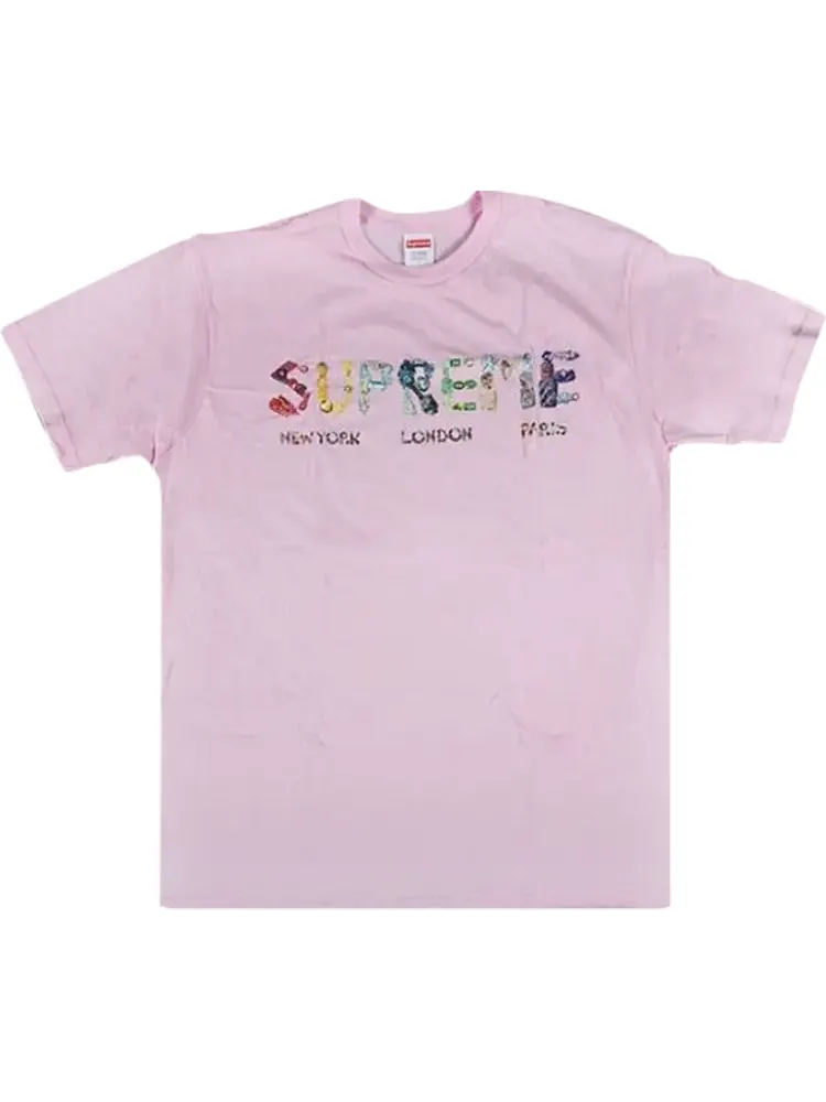 Футболка Supreme Crystals T-Shirt 'Pink' — изображение 1 из 1, розовый