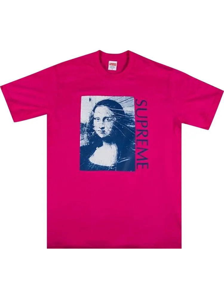 Футболка Supreme Mona Lisa Tee 'Hot Pink' — изображение 1 из 1, розовый