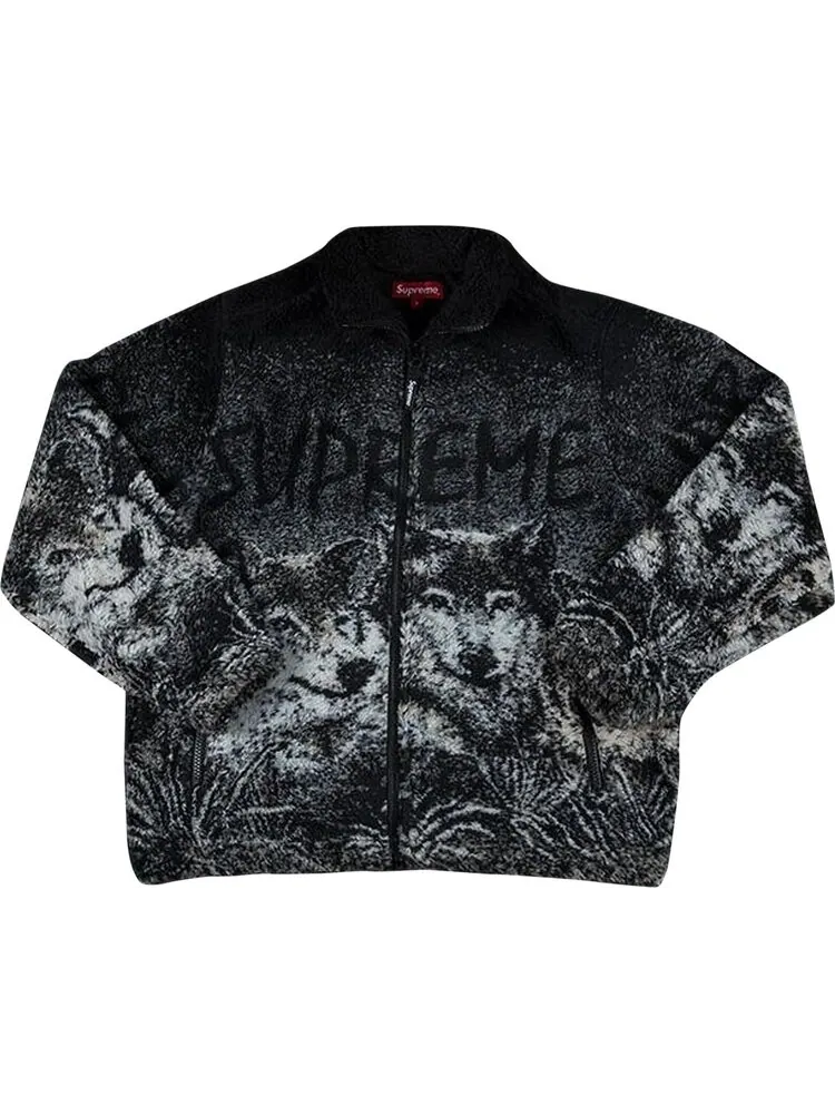 Куртка Supreme Wolf Fleece Jacket 'Black' — изображение 1 из 1, черный