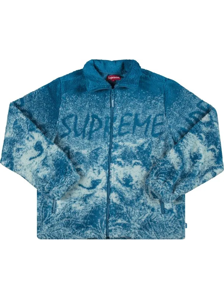 Куртка Supreme Wolf Fleece Jacket 'Teal' — изображение 1 из 2, бирюзовый