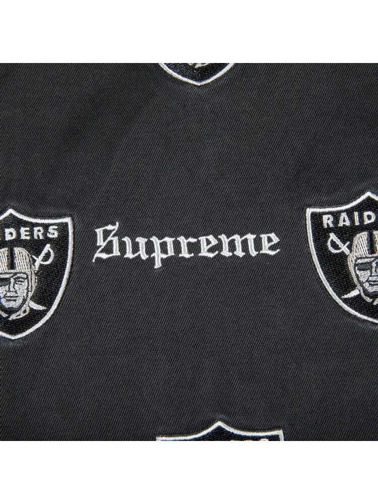 Куртка Supreme x NFL Raiders '47 Embroidered Harrington Jacket 'Black' — изображение 2 из 2, черный