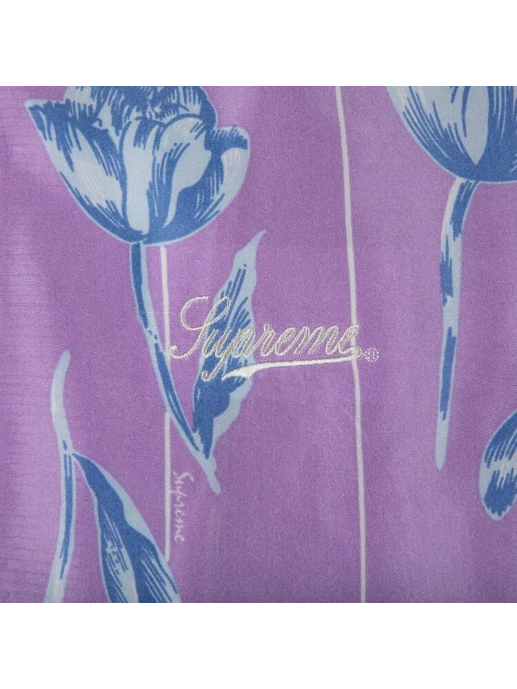 Куртка Supreme Floral Silk Track Jacket 'Purple' — изображение 2 из 2, фиолетовый