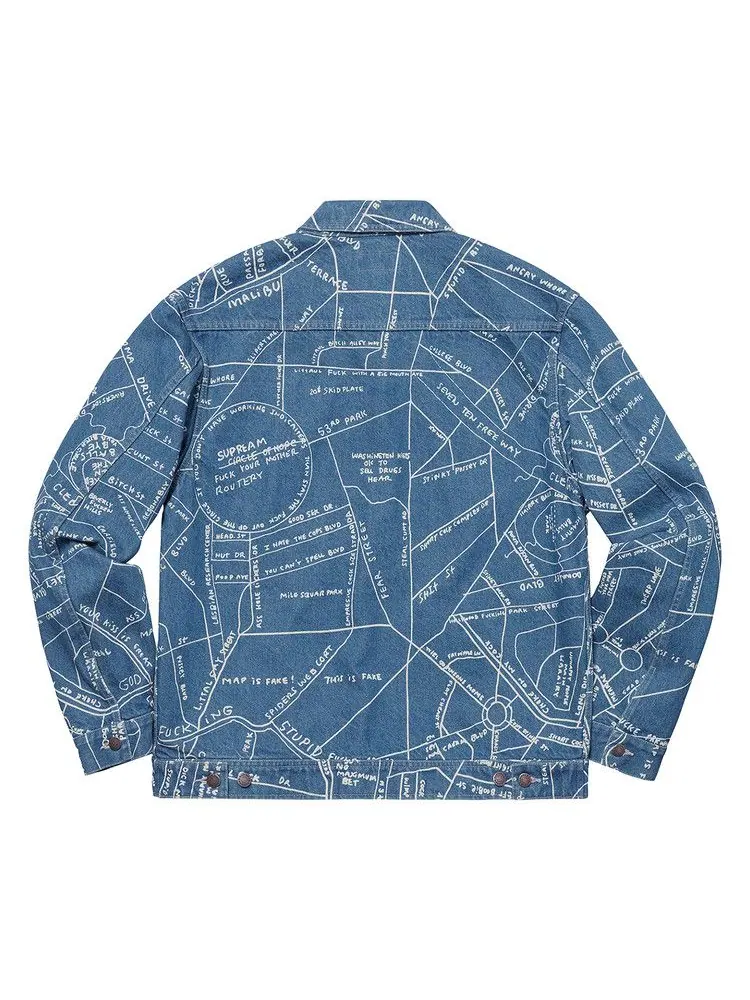 Куртка Supreme Gonz Map Work Jacket — изображение 2 из 2, синий