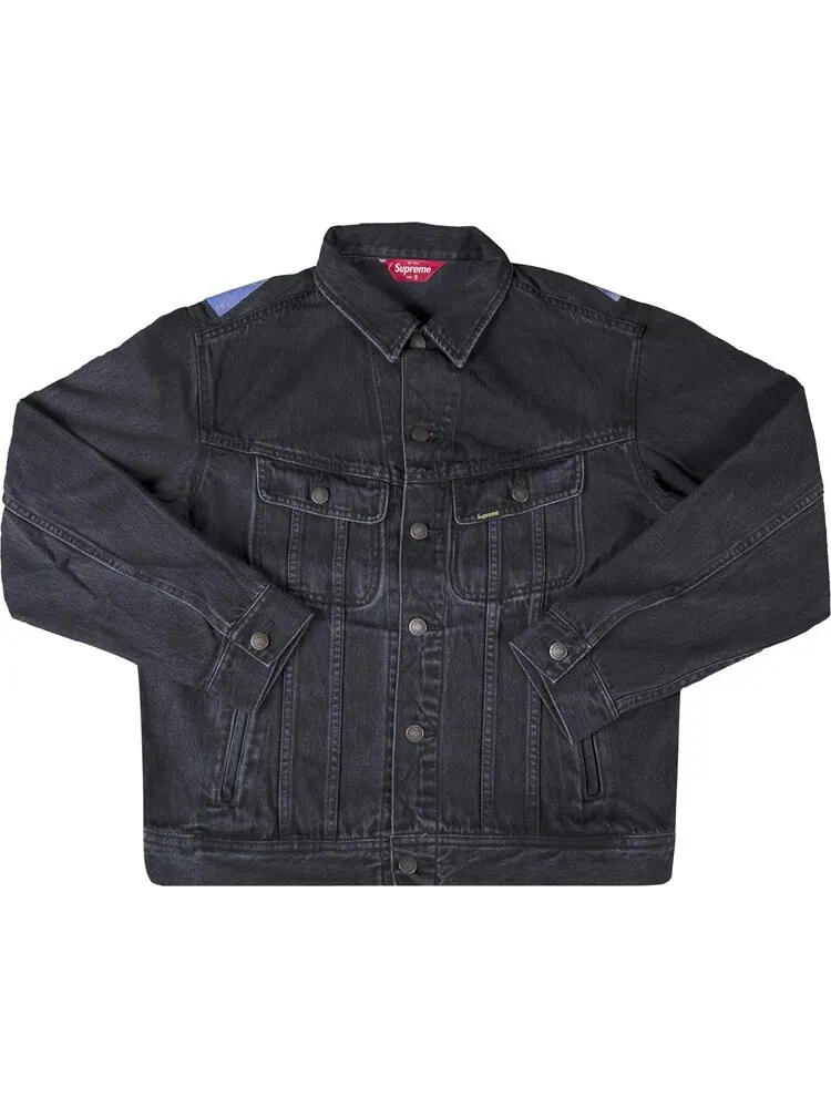 Куртка Supreme New York Painted Trucker Jacket 'Black' — изображение 1 из 3, черный