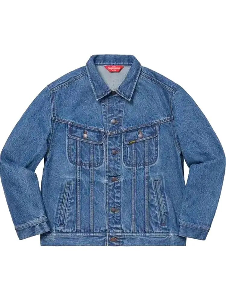 Куртка Supreme New York Painted Trucker Jacket 'Blue' — изображение 1 из 2, синий