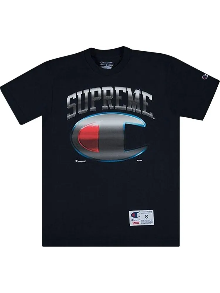 Футболка Supreme Champion Chrome Short-Sleeve Top 'Navy' — изображение 1 из 1, синий