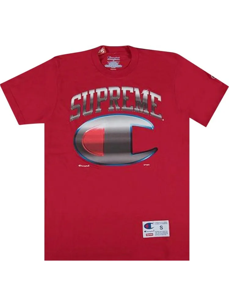 Футболка Supreme Champion Chrome Short-Sleeve Top 'Red' — изображение 1 из 1, красный
