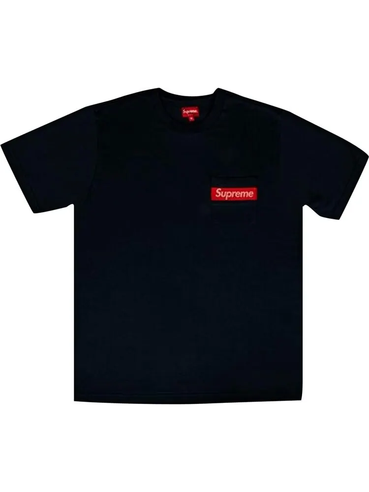 Футболка Supreme Mesh Stripe Pocket Tee 'Navy' — изображение 1 из 1, синий