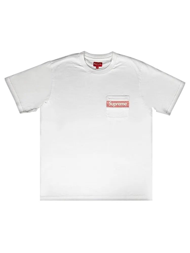 Футболка Supreme Mesh Stripe Pocket Tee 'White' — изображение 1 из 1, белый