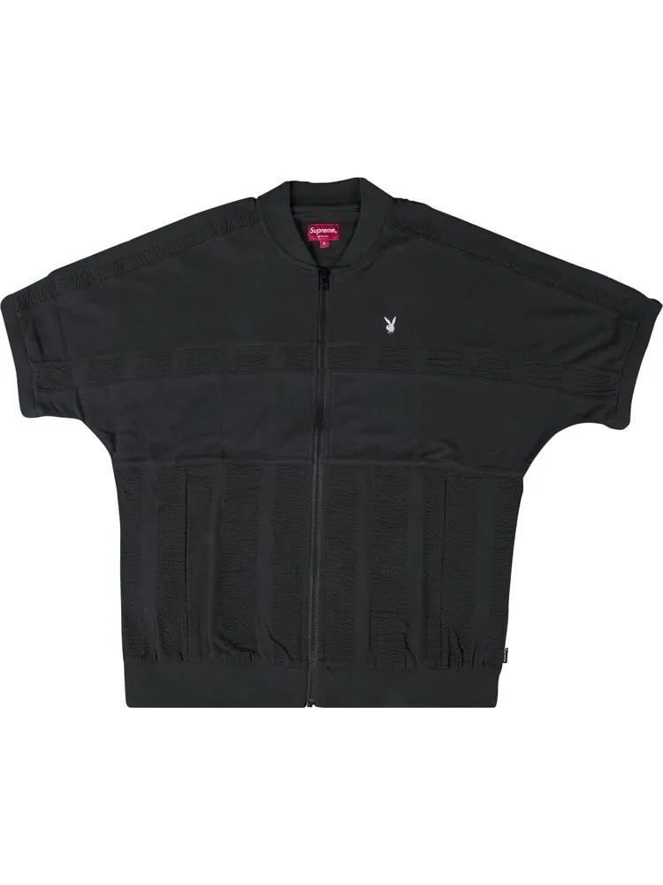 Топ Supreme x Playboy Leisure Zip Up Top 'Black' — изображение 1 из 2, черный