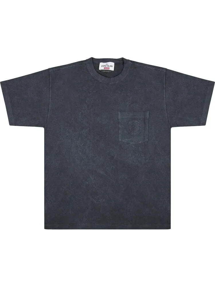 Футболка Supreme x Stone Island Pocket T-Shirt 'Black' — изображение 1 из 2, черный