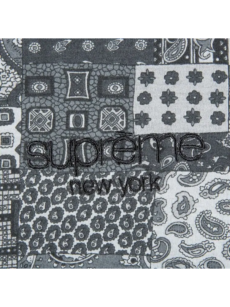 Футболка Supreme Patchwork Paisley Short-Sleeve Top 'Black' — изображение 2 из 2, черный