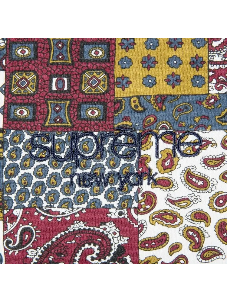 Футболка Supreme Patchwork Paisley Short-Sleeve Top 'Red' — изображение 2 из 2, красный