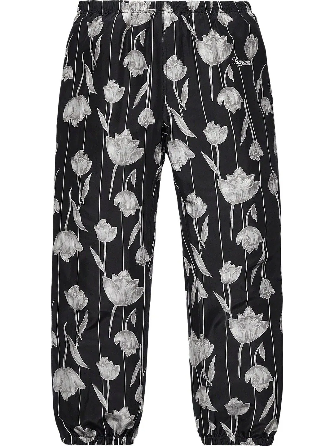 Брюки Supreme Floral Silk Track Pant 'Black' — изображение 1 из 1, черный