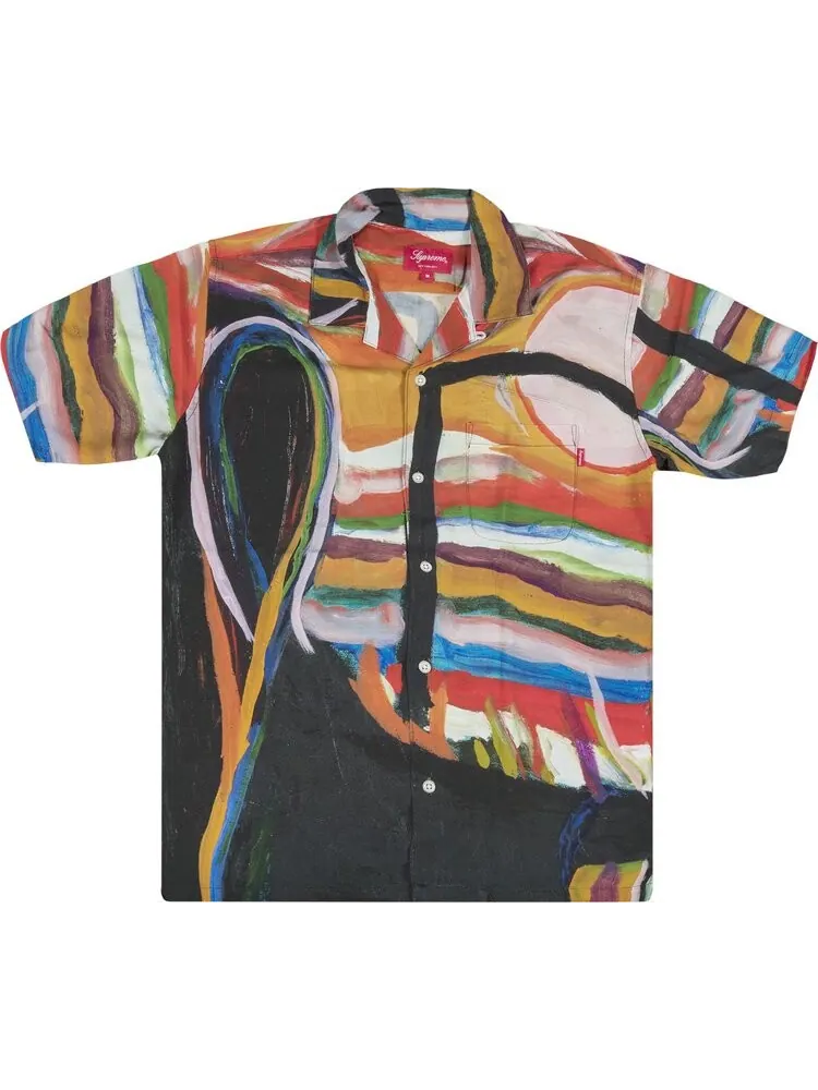Рубашка Supreme Reaper Rayon Short-Sleeve Shirt 'Black' — изображение 1 из 2, черный