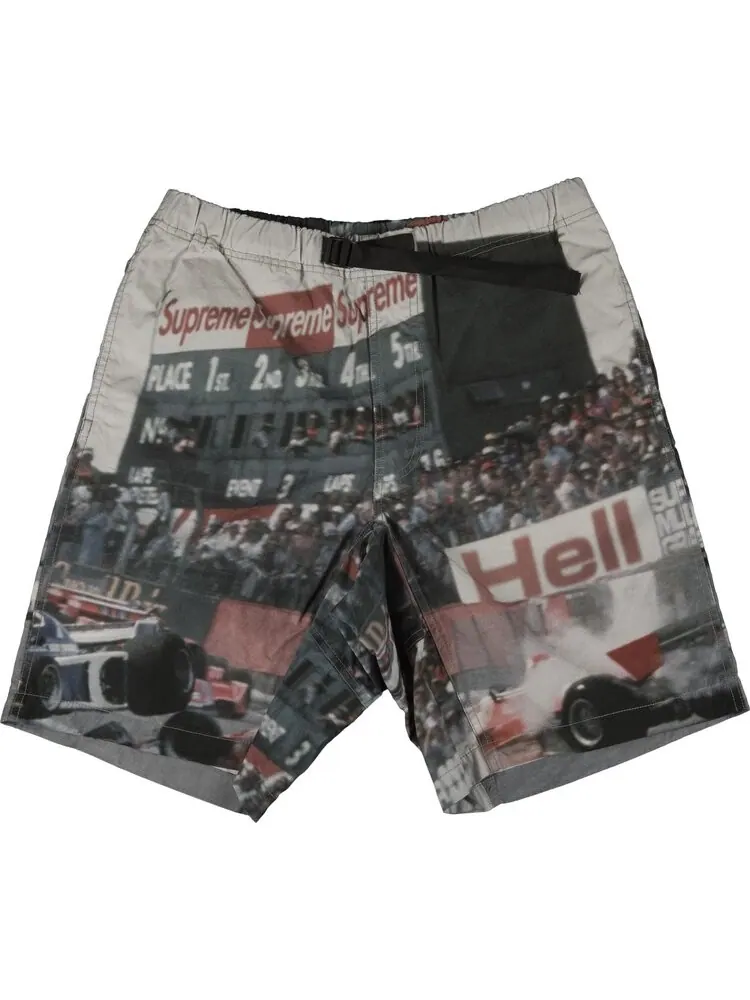 Шорты Supreme Grand Prix Belted Short 'Multi' — изображение 1 из 3, мульти