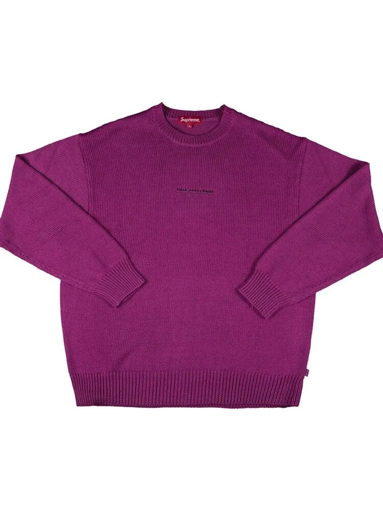 Свитер Supreme f*ck Everybody Sweater 'Magenta' — изображение 1 из 2, фиолетовый