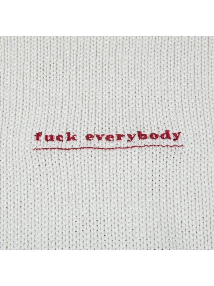Свитер Supreme f*ck Everybody Sweater 'White' — изображение 2 из 2, белый