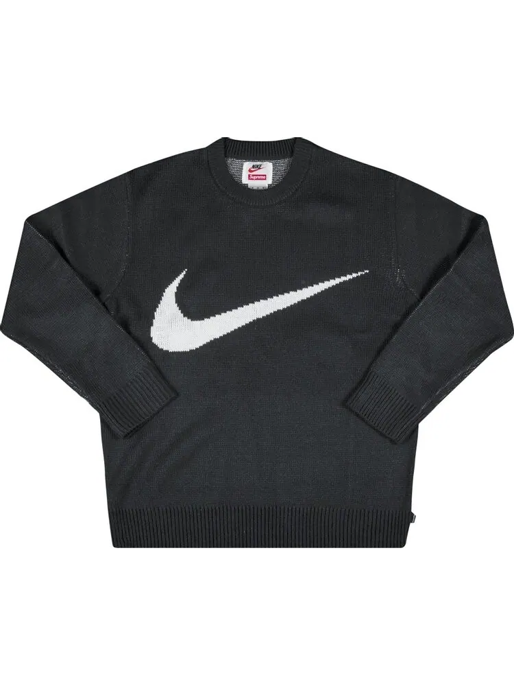 Свитер Supreme x Nike Swoosh Sweater 'Black' — изображение 1 из 2, черный