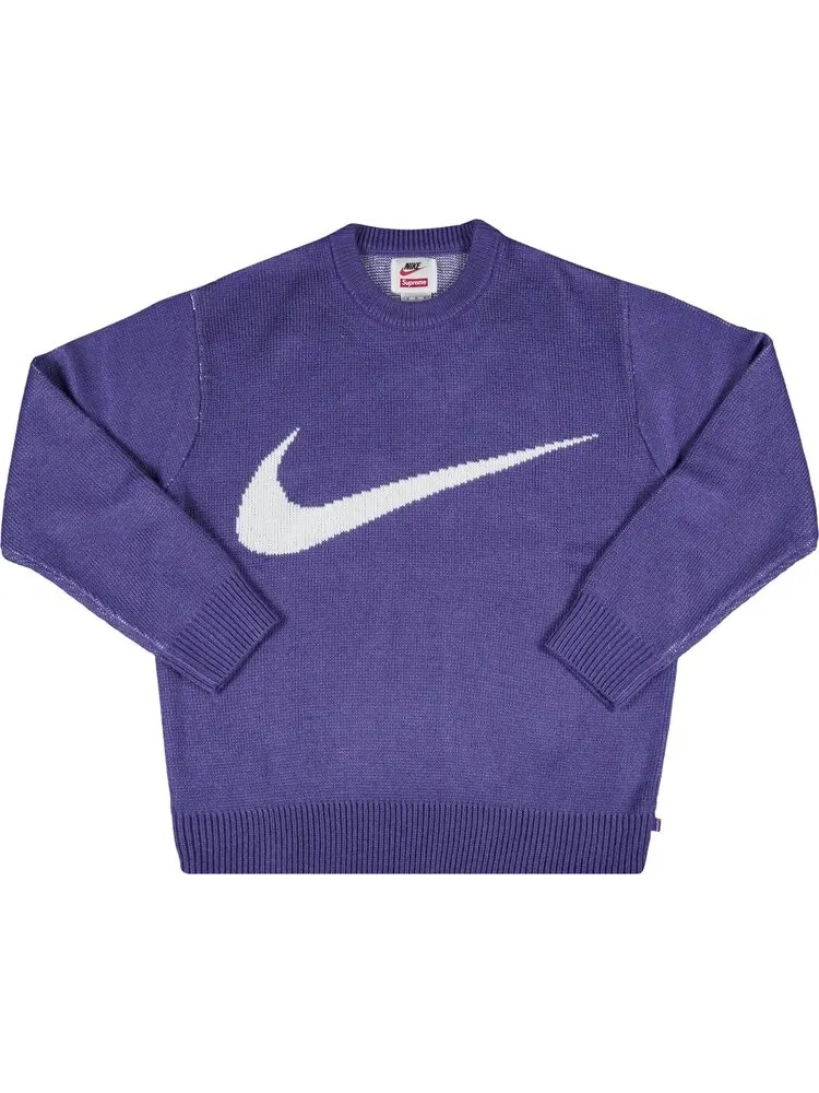 Свитер Supreme x Nike Swoosh Sweater 'Purple' — изображение 1 из 2, фиолетовый