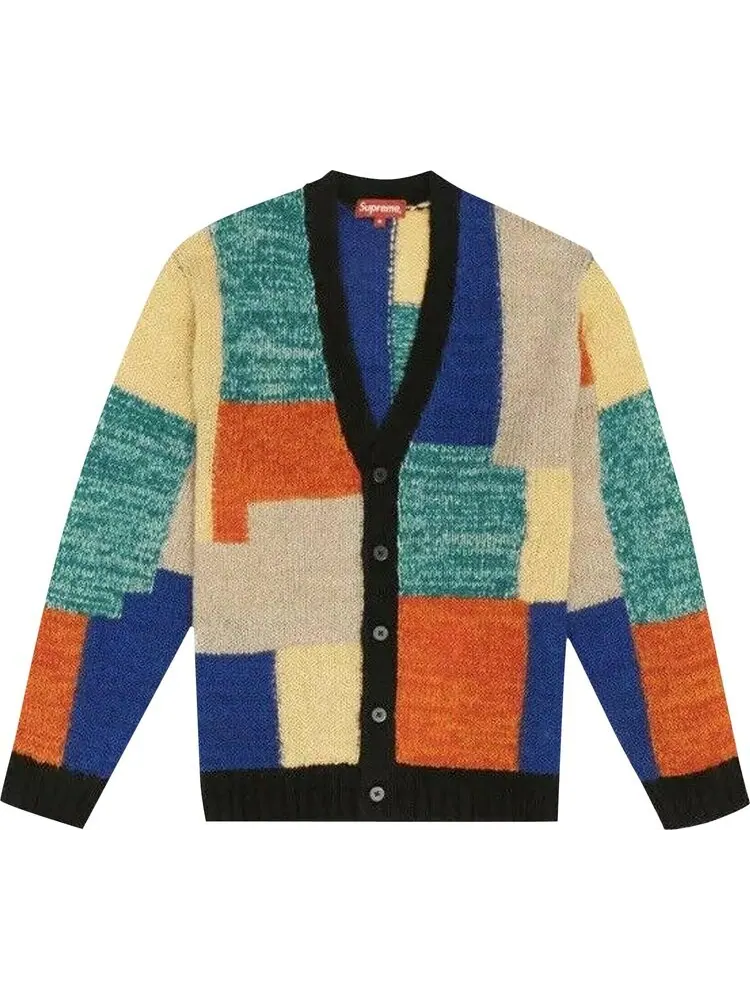 Кардиган Supreme Patchwork Mohair Cardigan 'Multicolor' — изображение 1 из 1, мульти