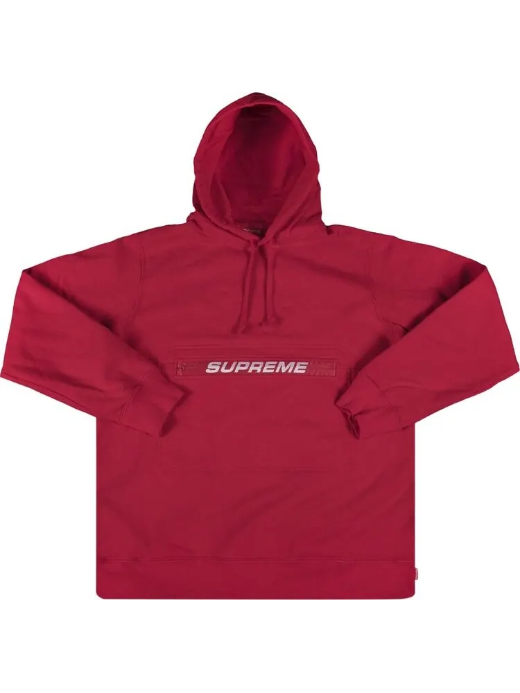 Толстовка Supreme Zip Pouch Hooded Sweatshirt 'Red' — изображение 1 из 2, красный