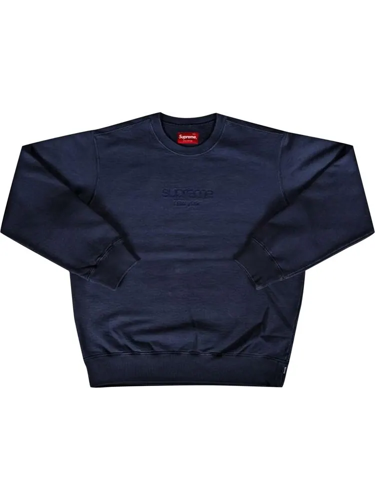Толстовка Supreme Dipped Crewneck 'Navy' — изображение 1 из 1, синий