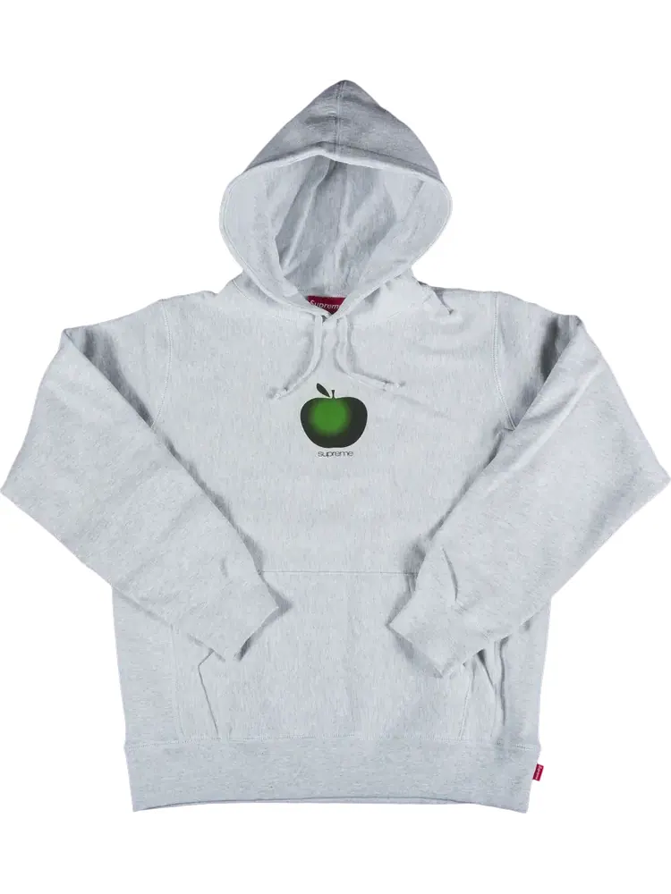 Толстовка Supreme Apple Hooded Sweatshirt 'Ash Grey' — изображение 1 из 1, серый