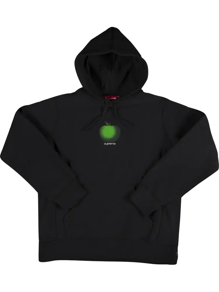 Толстовка Supreme Apple Hooded Sweatshirt 'Black' — изображение 1 из 1, черный